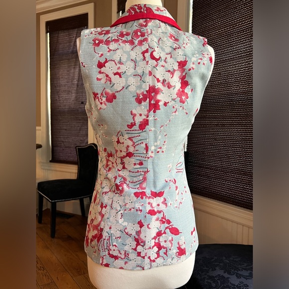 Étro Silk & Linen floral long vest size 38 Made in Italy - Picture 7 of 10